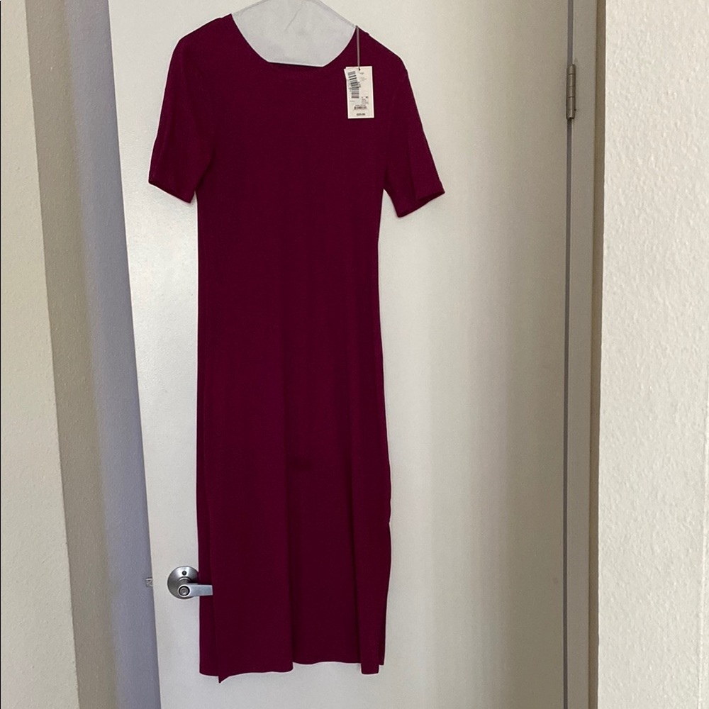 A New Day Red Casual Sheath Midi Dress